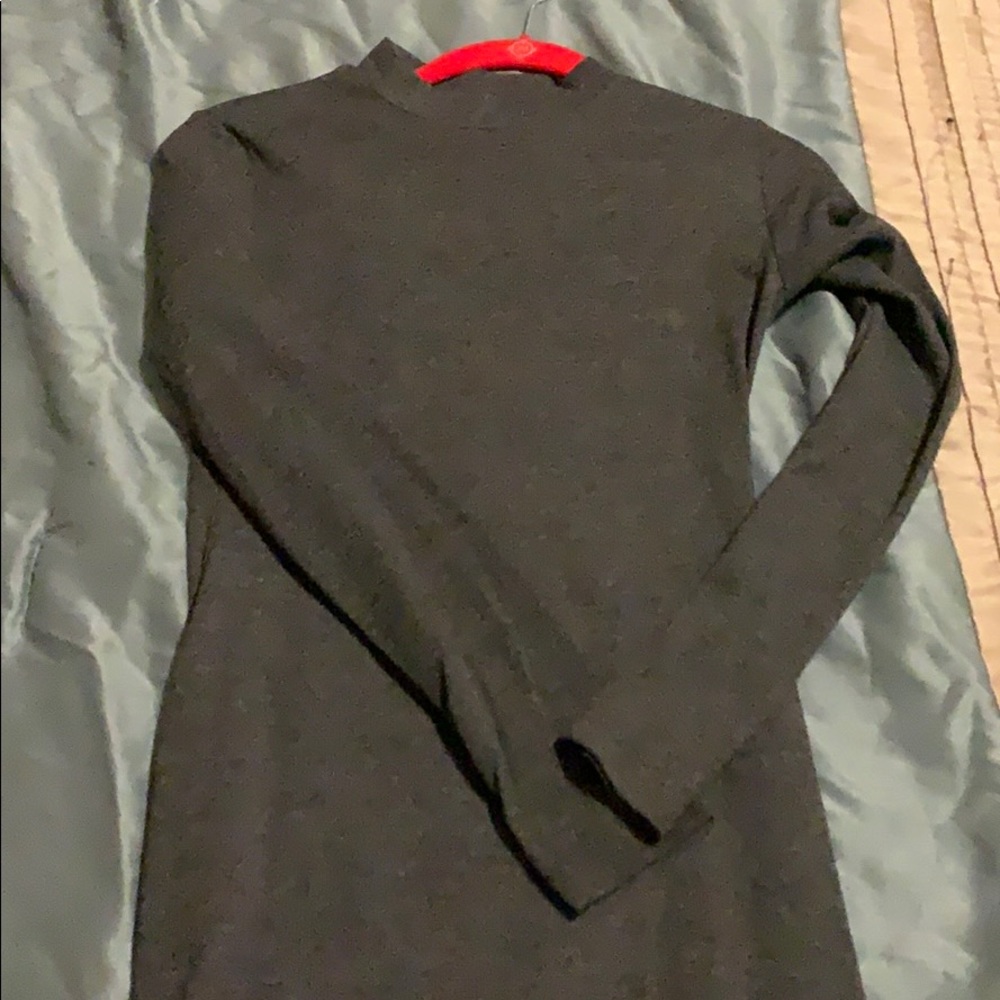 Gray fitted dress